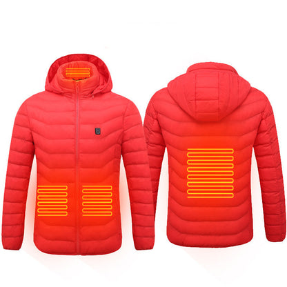 New Heated Jacket Coat USB Electric Jacket Cotton Coat Heater Thermal Clothing Heating Vest Men's Clothes Winter - TIRBOPRIME