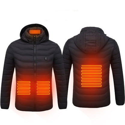 New Heated Jacket Coat USB Electric Jacket Cotton Coat Heater Thermal Clothing Heating Vest Men's Clothes Winter - TIRBOPRIME