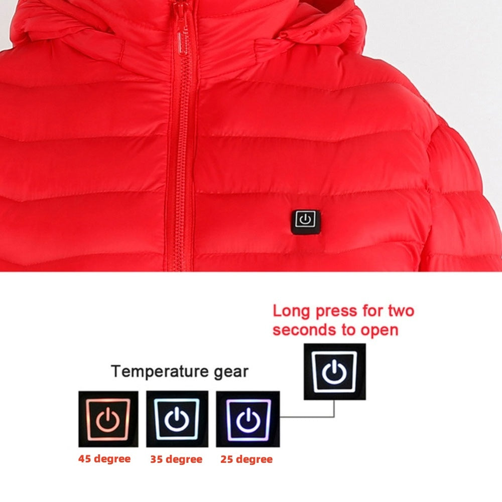 New Heated Jacket Coat USB Electric Jacket Cotton Coat Heater Thermal Clothing Heating Vest Men's Clothes Winter - TIRBOPRIME