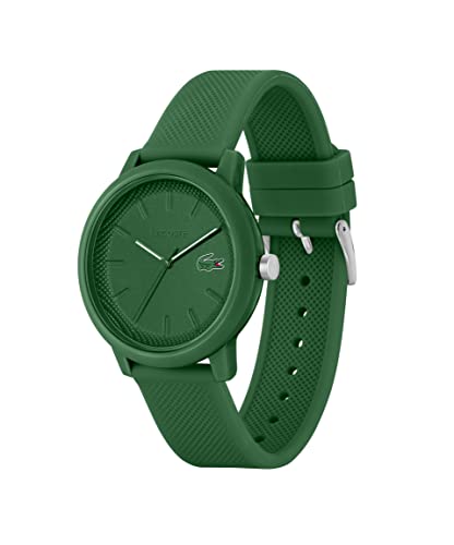 Lacoste 12.12 Men's TR90 Case Quartz Watch with Green Rubber Strap (Model: 2011170) - TIRBOPRIME