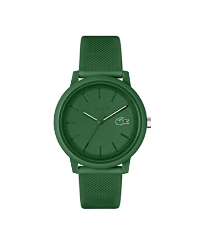 Lacoste 12.12 Men's TR90 Case Quartz Watch with Green Rubber Strap (Model: 2011170) - TIRBOPRIME