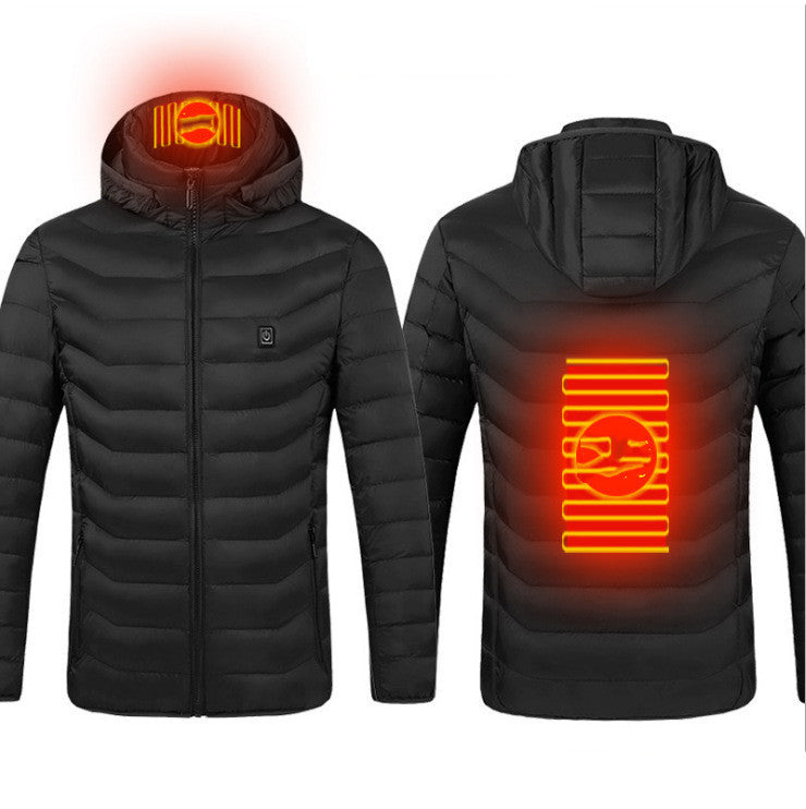 New Heated Jacket Coat USB Electric Jacket Cotton Coat Heater Thermal Clothing Heating Vest Men's Clothes Winter - TIRBOPRIME