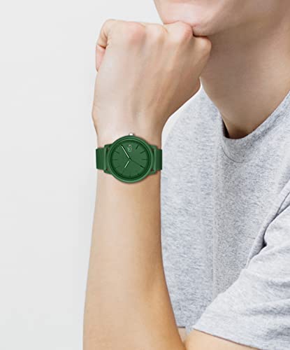 Lacoste 12.12 Men's TR90 Case Quartz Watch with Green Rubber Strap (Model: 2011170) - TIRBOPRIME