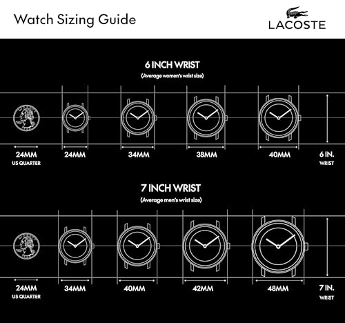 Lacoste LC33 Men's Analog and Digital Movement Watch, Silicone Strap, Water Resistant Up to 10ATM/100 Meters - Contemporary, Sporty - Premium Fashion Timepiece - Gift for Him - 45mm - TIRBOPRIME