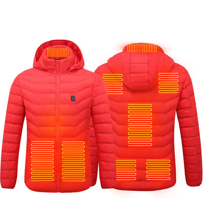 New Heated Jacket Coat USB Electric Jacket Cotton Coat Heater Thermal Clothing Heating Vest Men's Clothes Winter - TIRBOPRIME