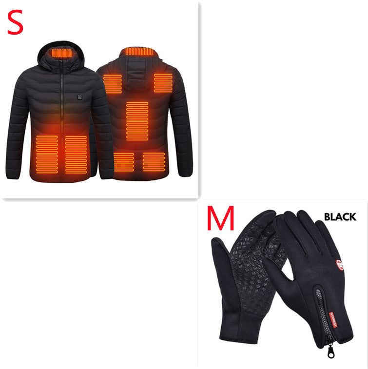 New Heated Jacket Coat USB Electric Jacket Cotton Coat Heater Thermal Clothing Heating Vest Men's Clothes Winter - TIRBOPRIME