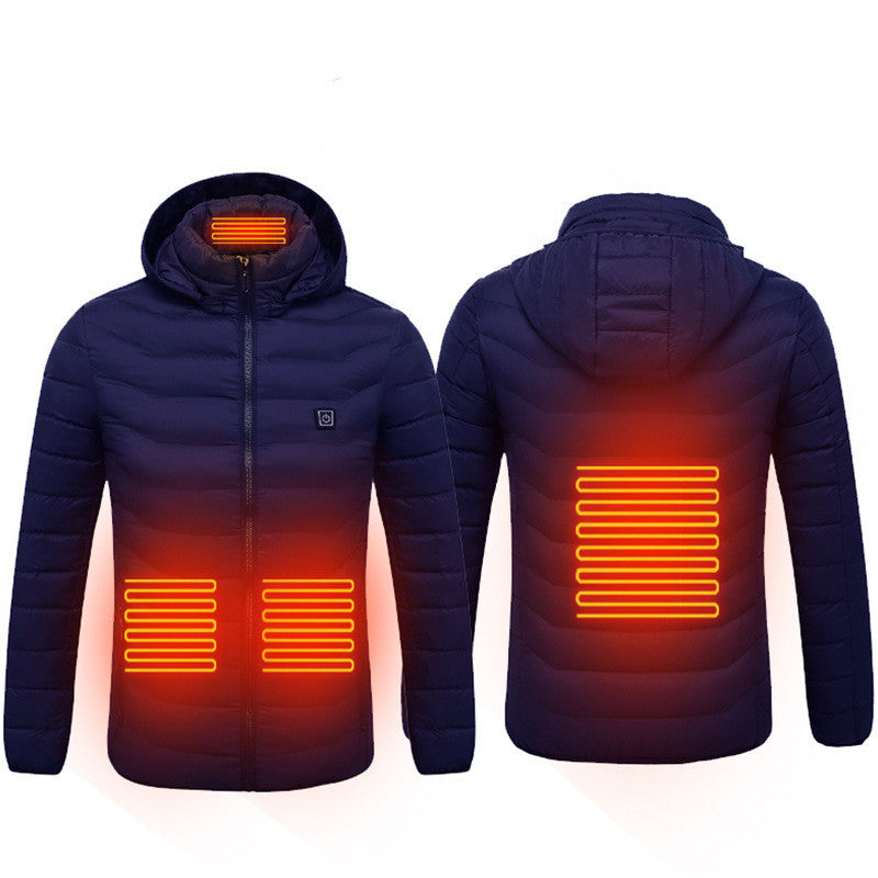 New Heated Jacket Coat USB Electric Jacket Cotton Coat Heater Thermal Clothing Heating Vest Men's Clothes Winter - TIRBOPRIME