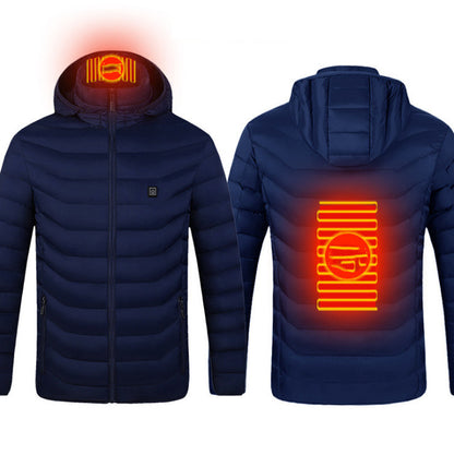 New Heated Jacket Coat USB Electric Jacket Cotton Coat Heater Thermal Clothing Heating Vest Men's Clothes Winter - TIRBOPRIME