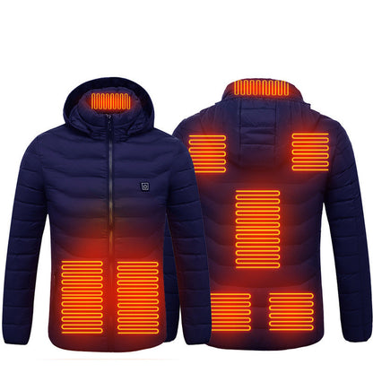 New Heated Jacket Coat USB Electric Jacket Cotton Coat Heater Thermal Clothing Heating Vest Men's Clothes Winter - TIRBOPRIME