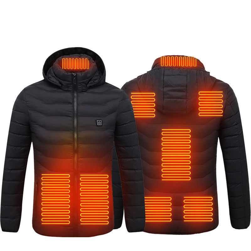 New Heated Jacket Coat USB Electric Jacket Cotton Coat Heater Thermal Clothing Heating Vest Men's Clothes Winter - TIRBOPRIME